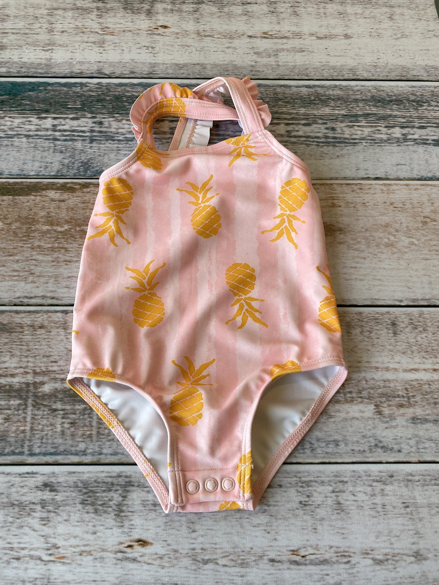 Carters Girls pink | Yellow | Pineapples Swimwear Size: 12M pink | Yellow | Pineapples