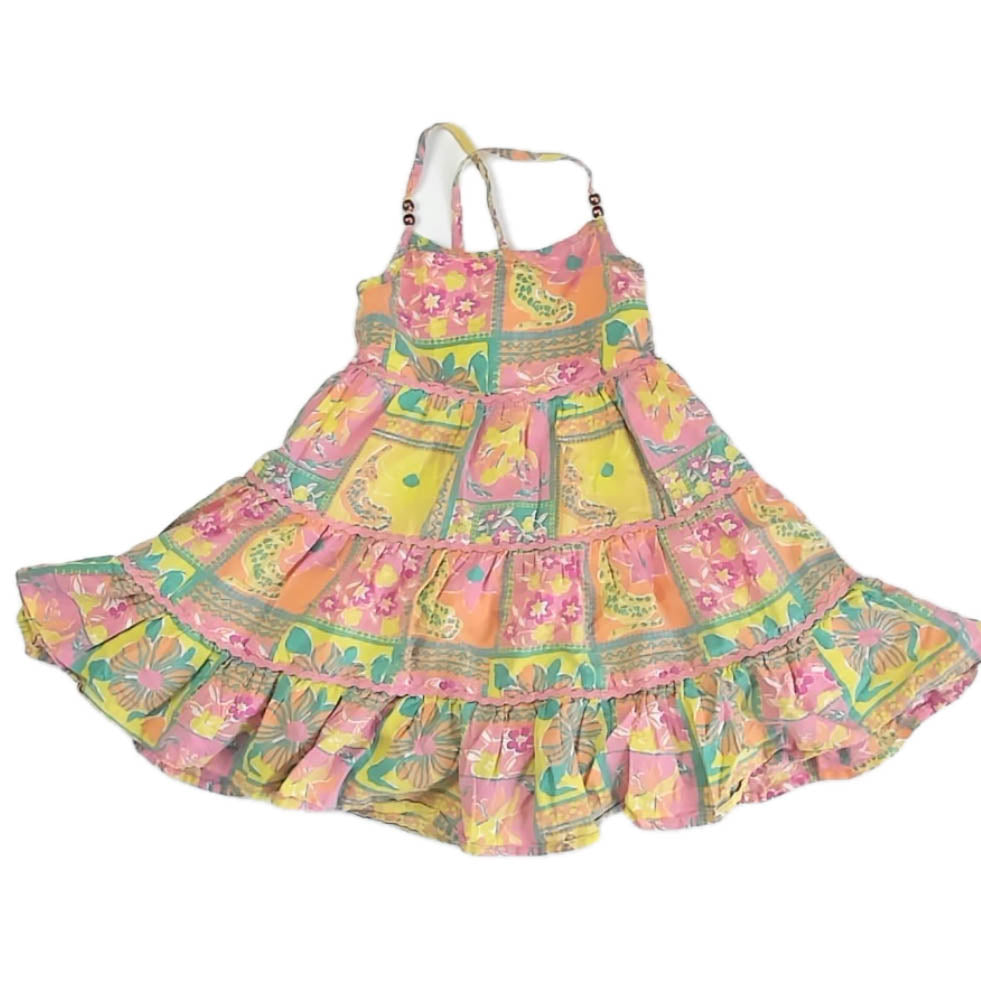 Etta Vee Girls Pink | Yellow Dress Size: 4T Pink | Yellow