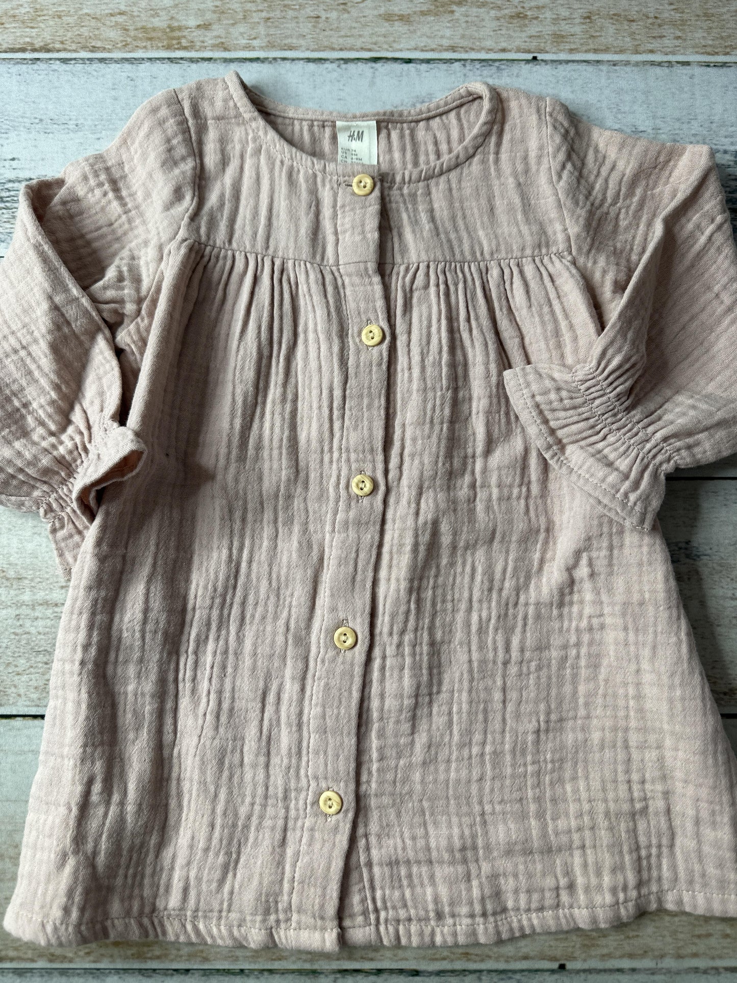 H&M Girls pink Dress Size: 9 months pink