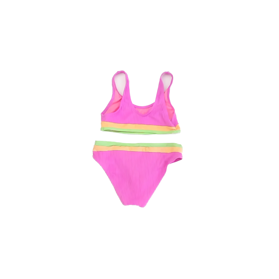 beach lingo Girls Pink 2-piece Swimsuit Size: 7 Years Pink