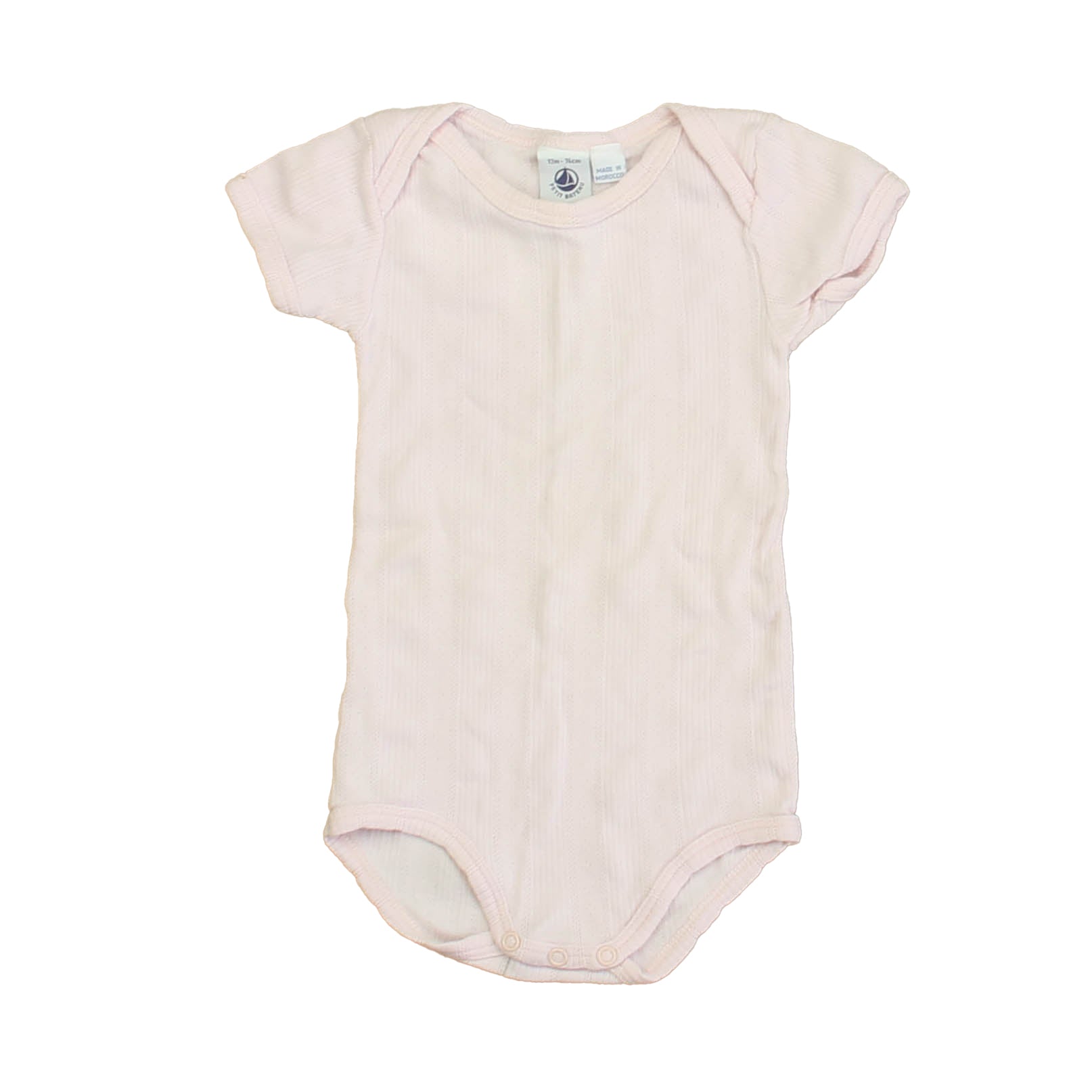 Petit Bateau Girls Pink Onesie Size: 12 Months Pink