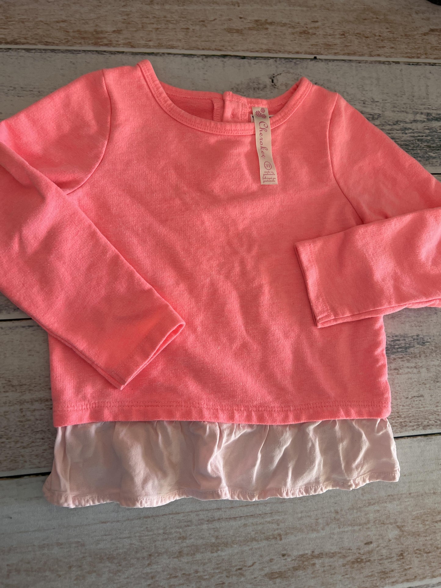 cherokee Girls pink Long Sleeve Shirt Size: 3T pink