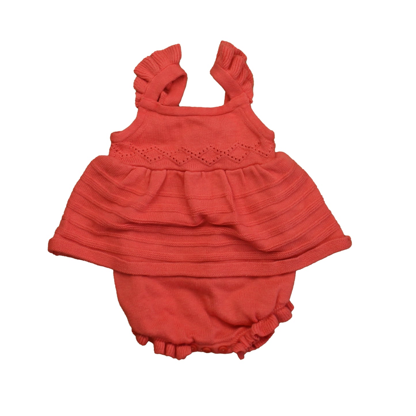 Janie and Jack Girls Pink Romper Size: 6-12 Months Pink