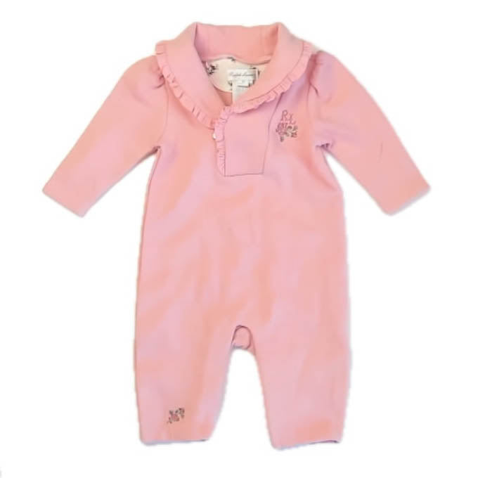 Ralph Lauren Girls Pink Long Sleeve Outfit Size: 3 Months Pink