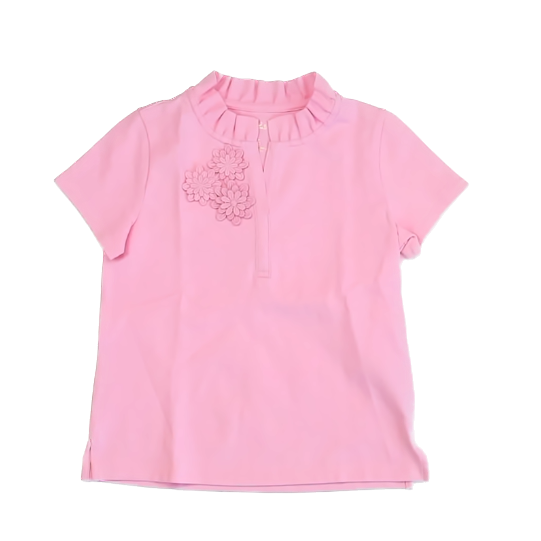 Lilly Pulitzer Girls Pink Blouse Size: L (8-10) Pink