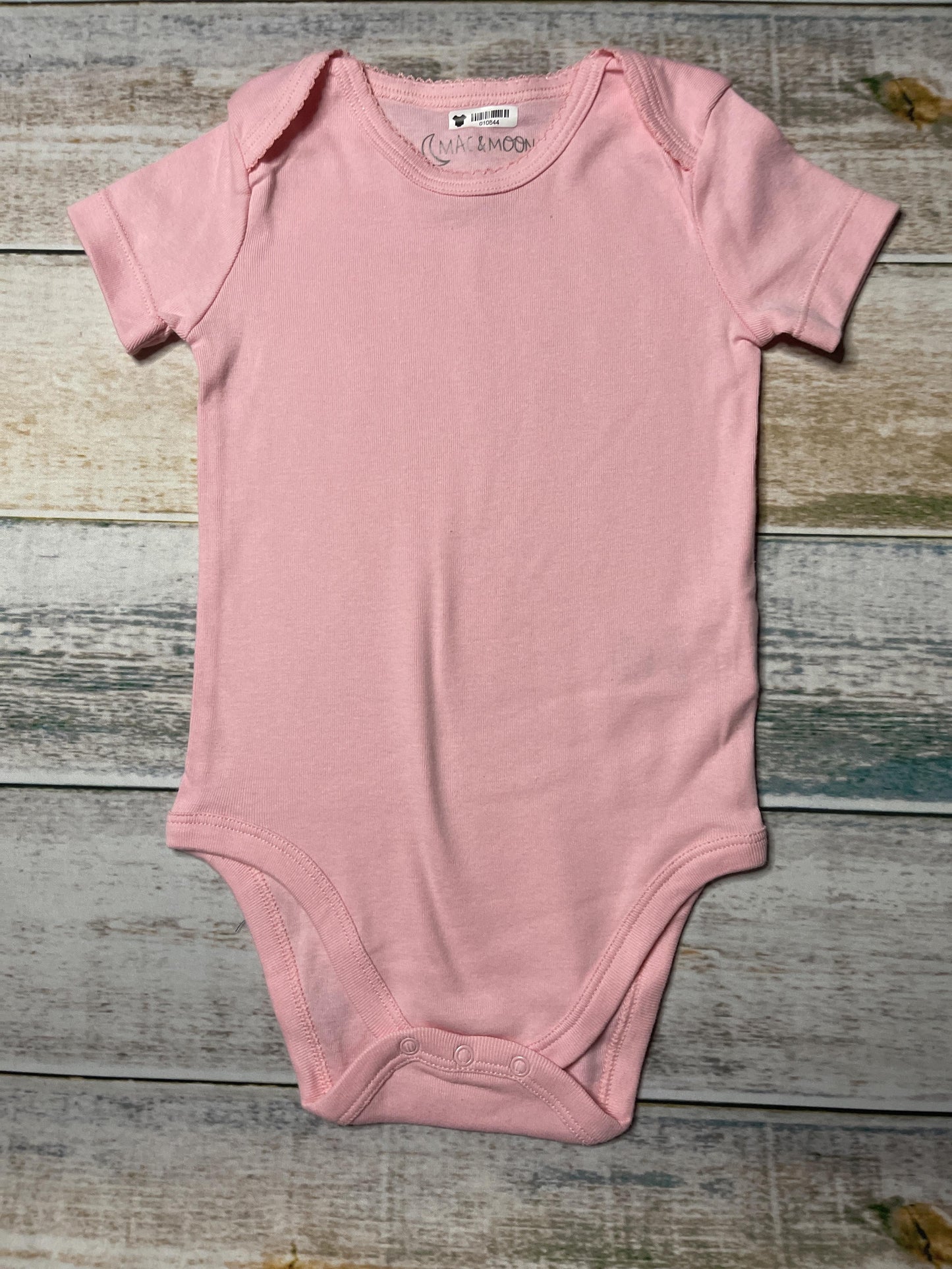 Mac & Moon Unisex pink Onesie Size: 18 months pink