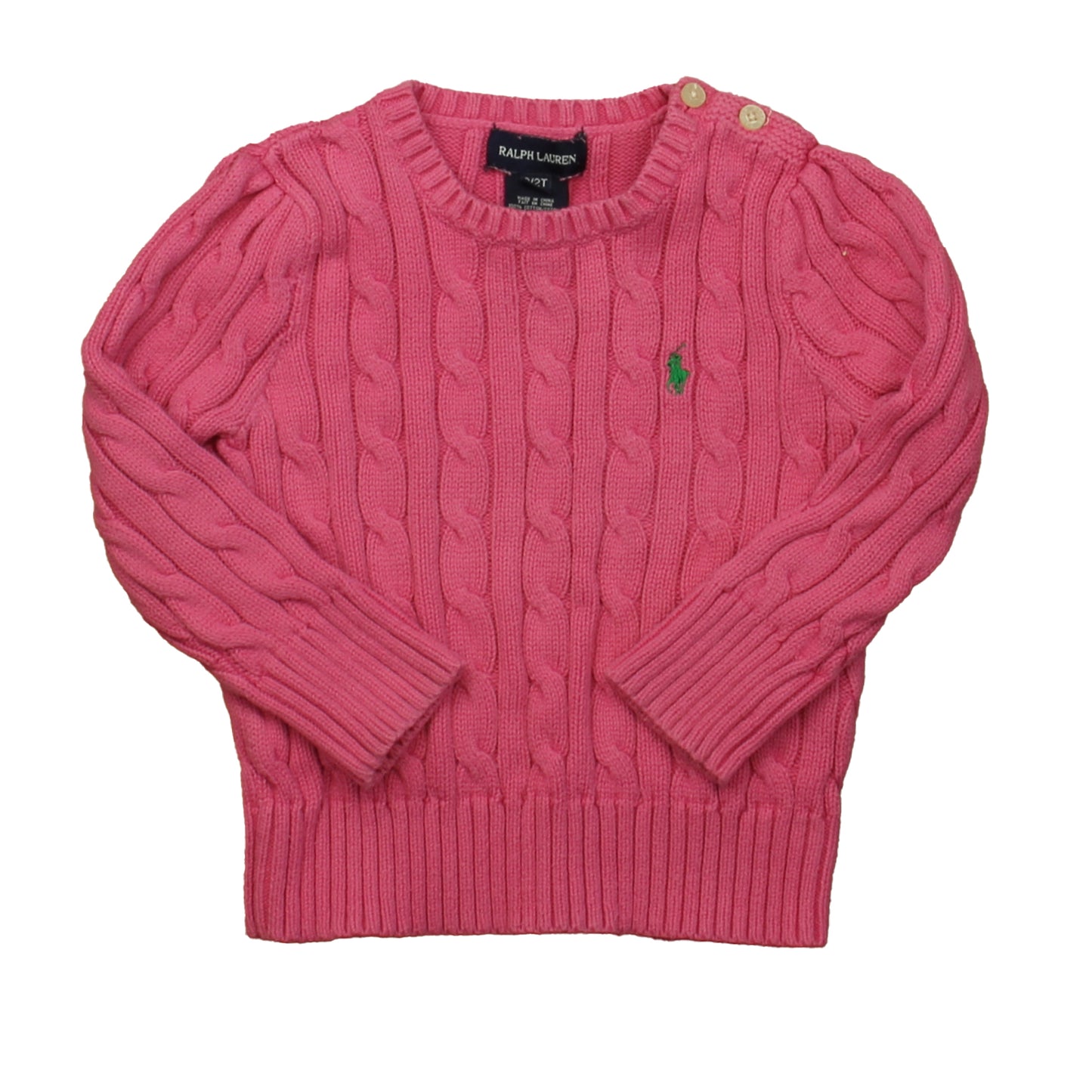 Ralph Lauren Girls Pink Sweater Size: 2T Pink