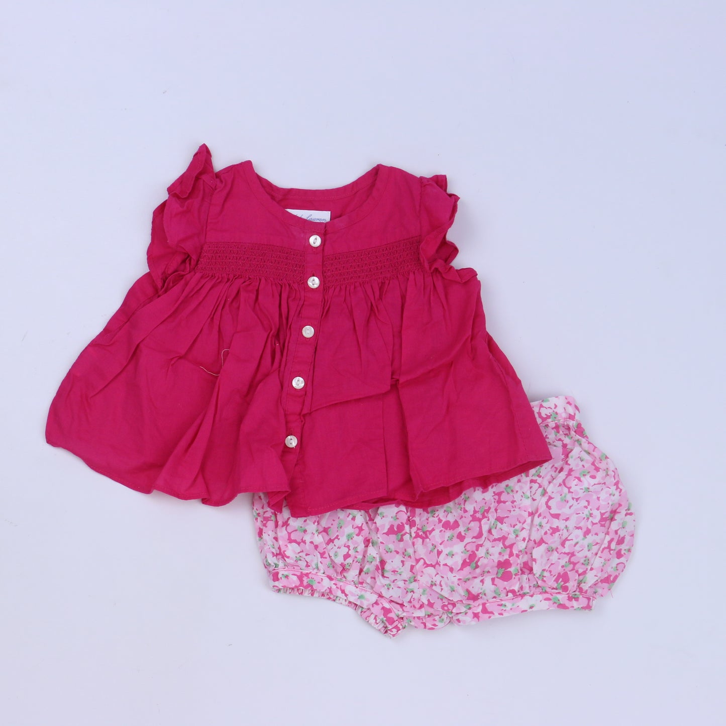 Ralph Lauren Girls Pink Apparel Sets Size: 3 Months Pink