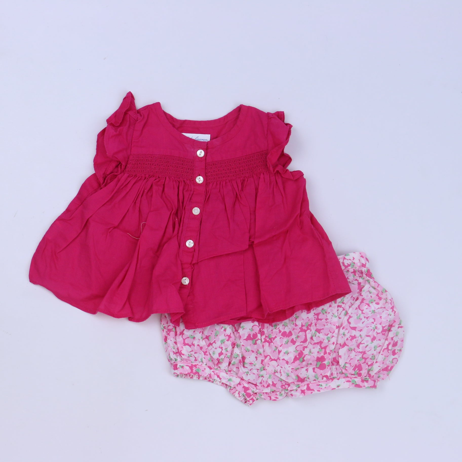 Ralph Lauren Girls Pink Apparel Sets Size: 3 Months Pink