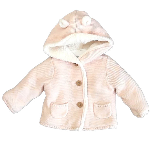 Carters' Girls Pink Cardigan Size: 6 Months Pink