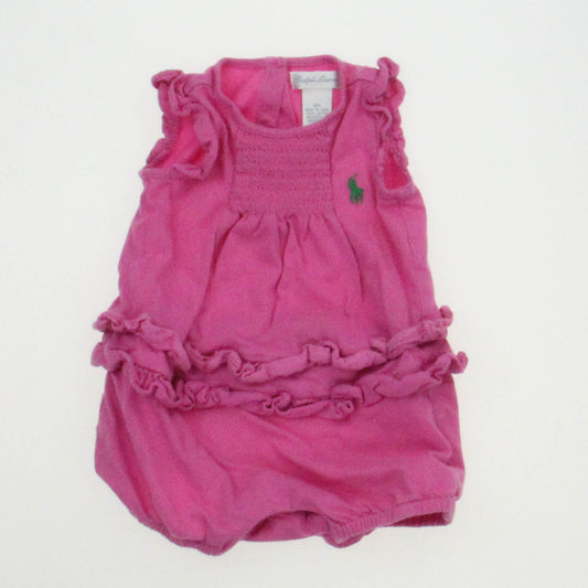 Ralph Lauren Girls Pink Romper Size: 6 Months Pink