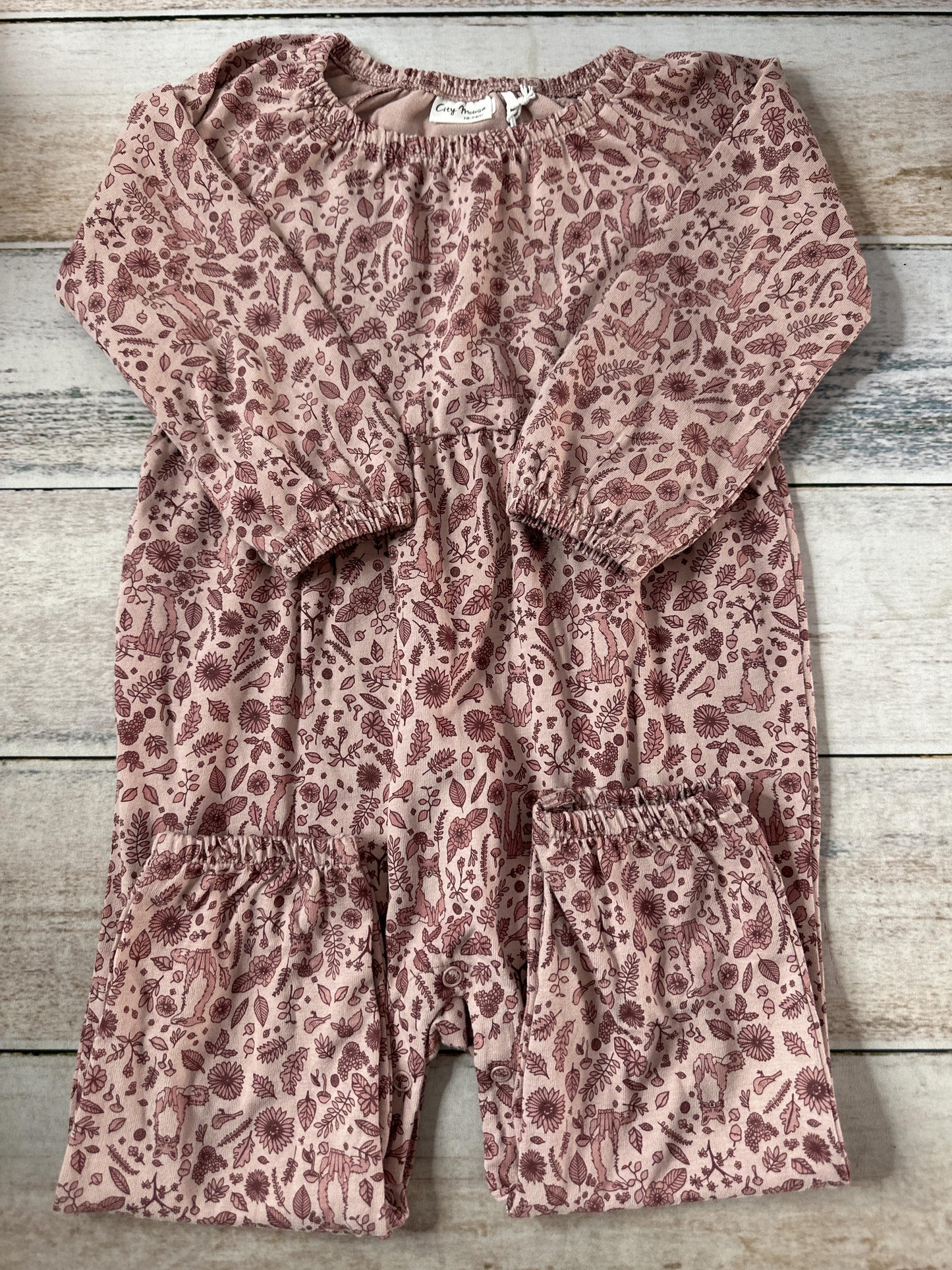 City Mouse Unisex pink Long Sleeve Outfit Size: 18-24 months pink