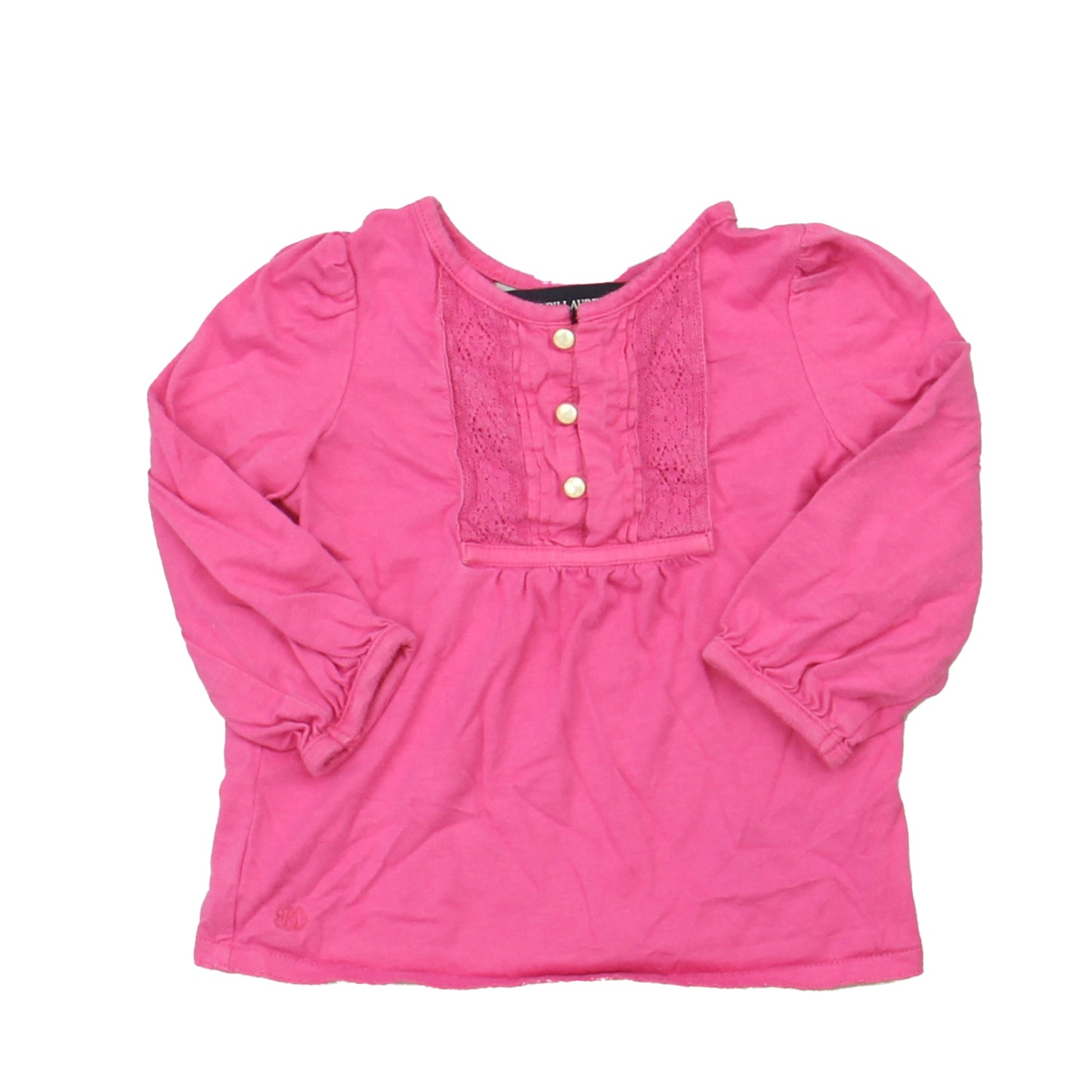 Ralph Lauren Girls Pink Long Sleeve T-Shirt Size: 9 Months Pink