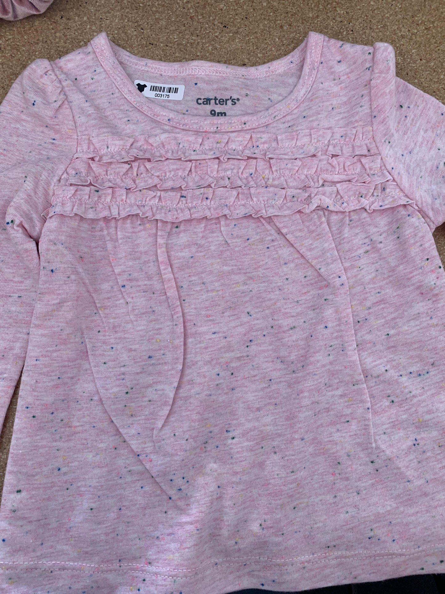 Carters Girls pink Long Sleeve T-Shirt Size: 9 months pink