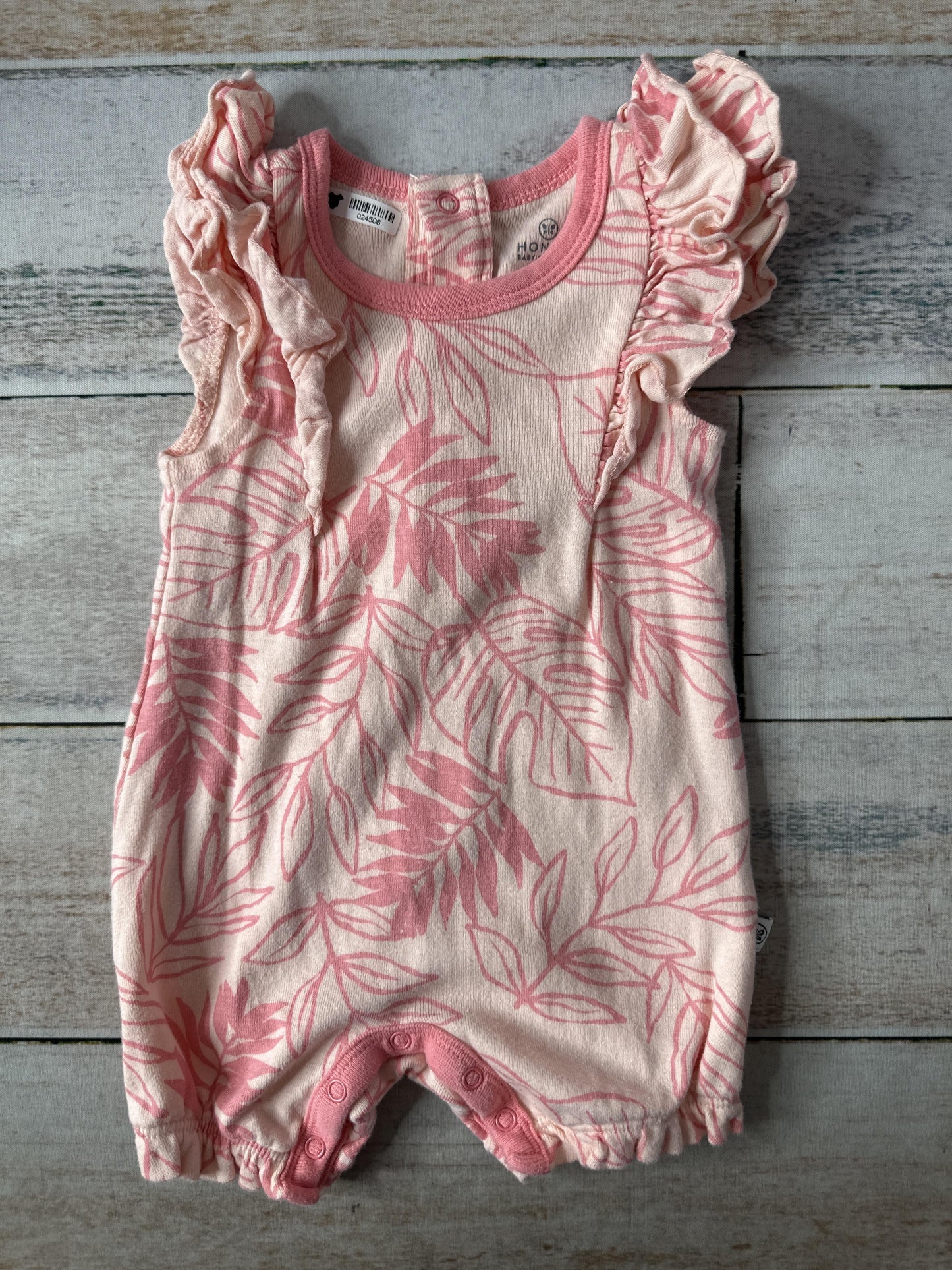 Honest Co Girls pink Romper Size: 3 months pink