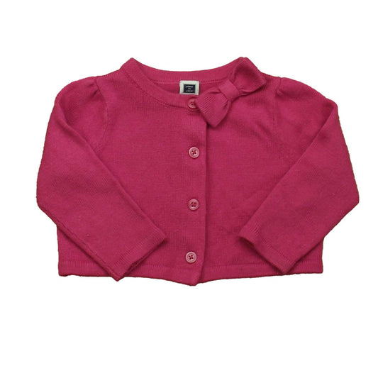 Janie and Jack Girls Pink Cardigan Size: 6-12 Months Pink