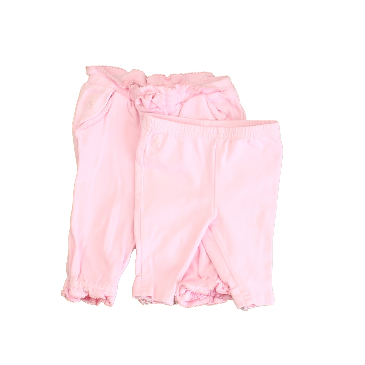 Ralph Lauren Girls Pink Leggings Size: 3 Months Pink