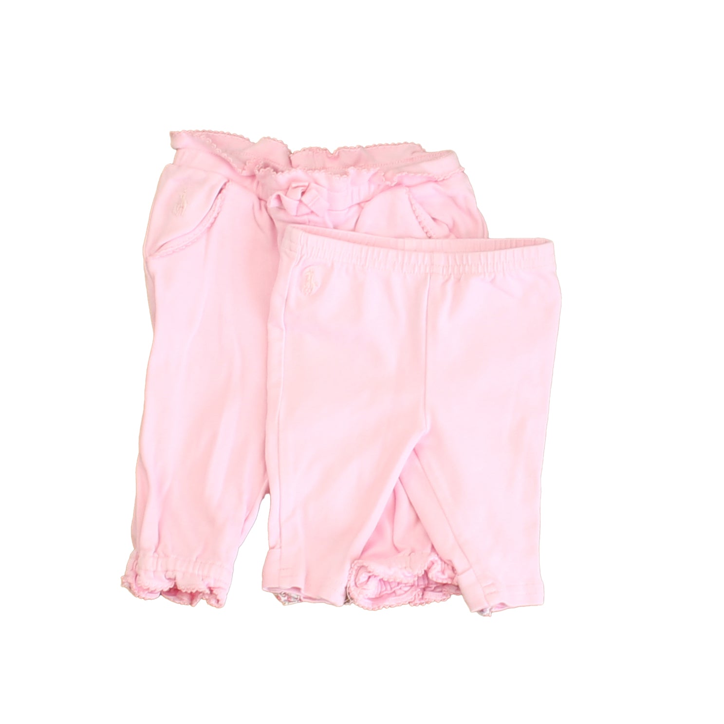 Ralph Lauren Girls Pink Leggings Size: 3 Months Pink