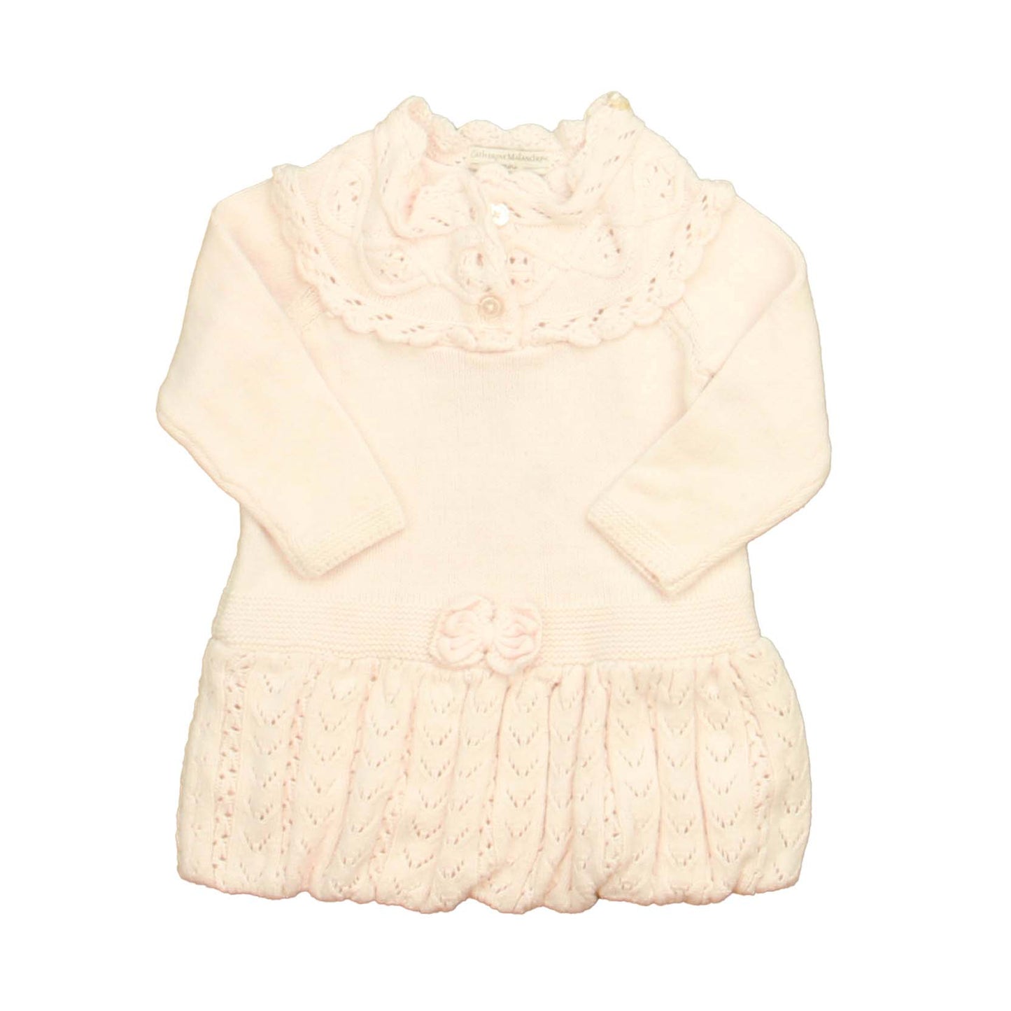 Catherine Malandrino Girls Pink Sweater Dress Size: 12 Months