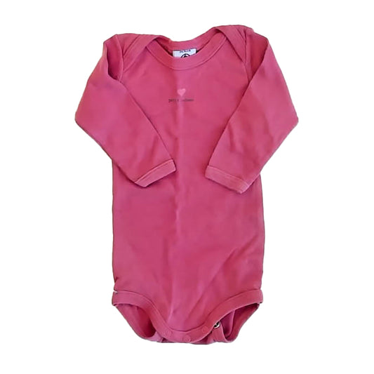 Petit Bateau Girls Pink Onesie Size: 3 Months Pink