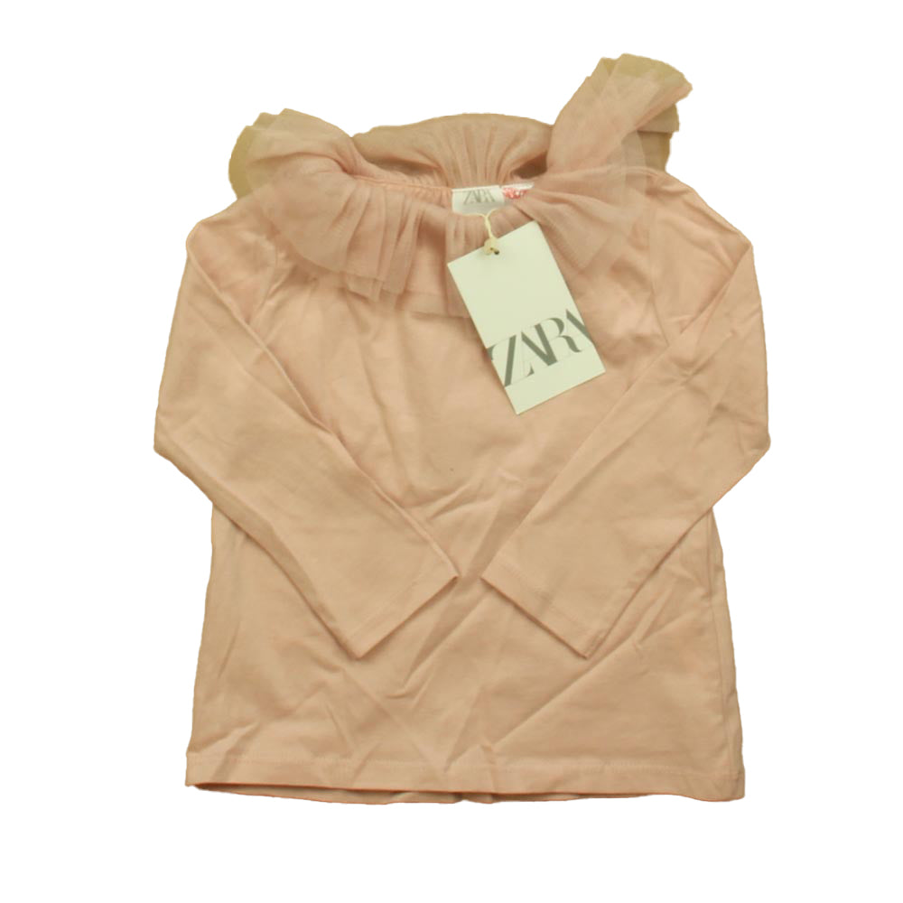 Zara Girls Pink Long Sleeve T-Shirt Size: 18-24 Months Pink