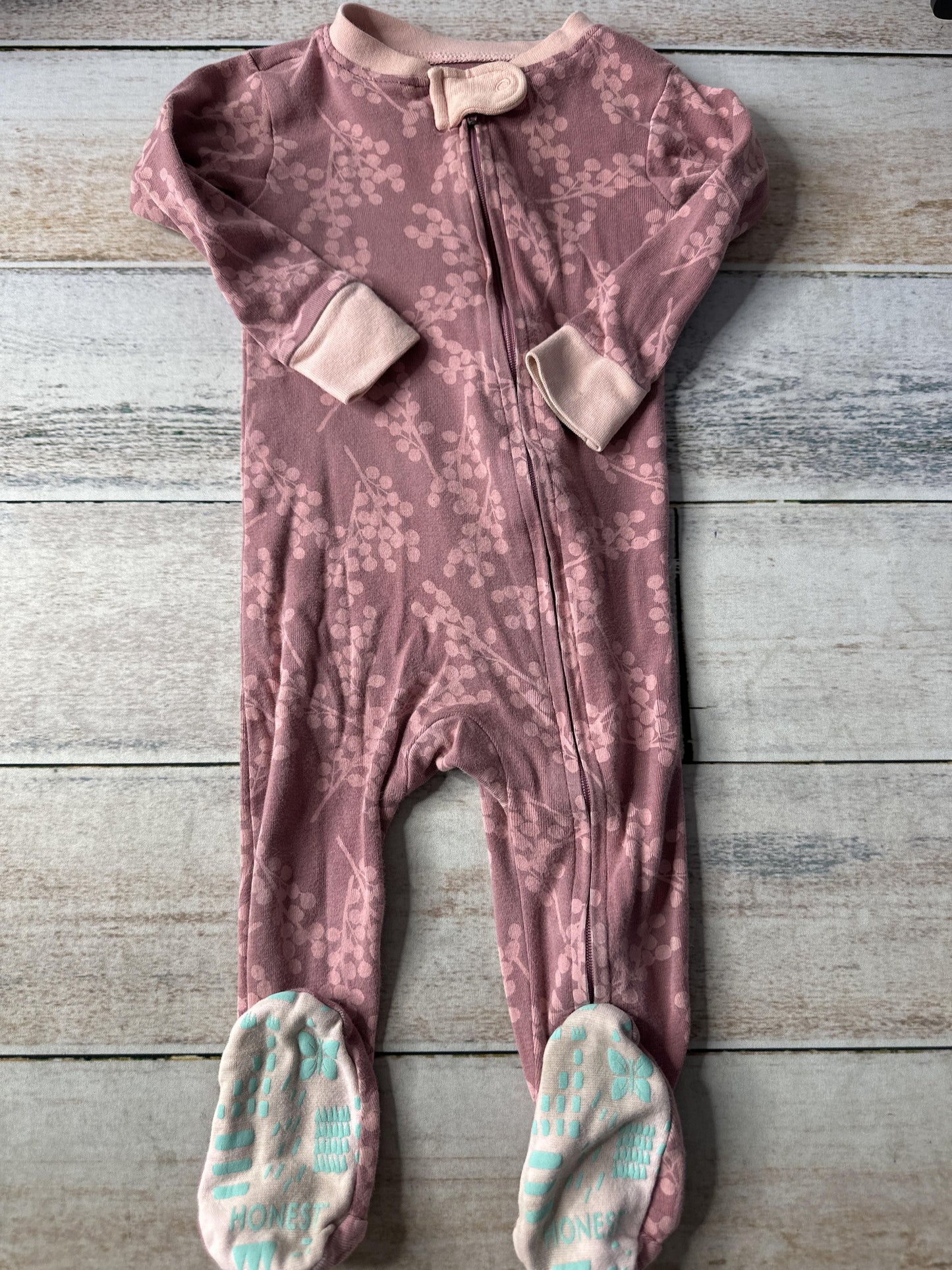Honest Co Girls pink Pajamas Size: 12 months pink