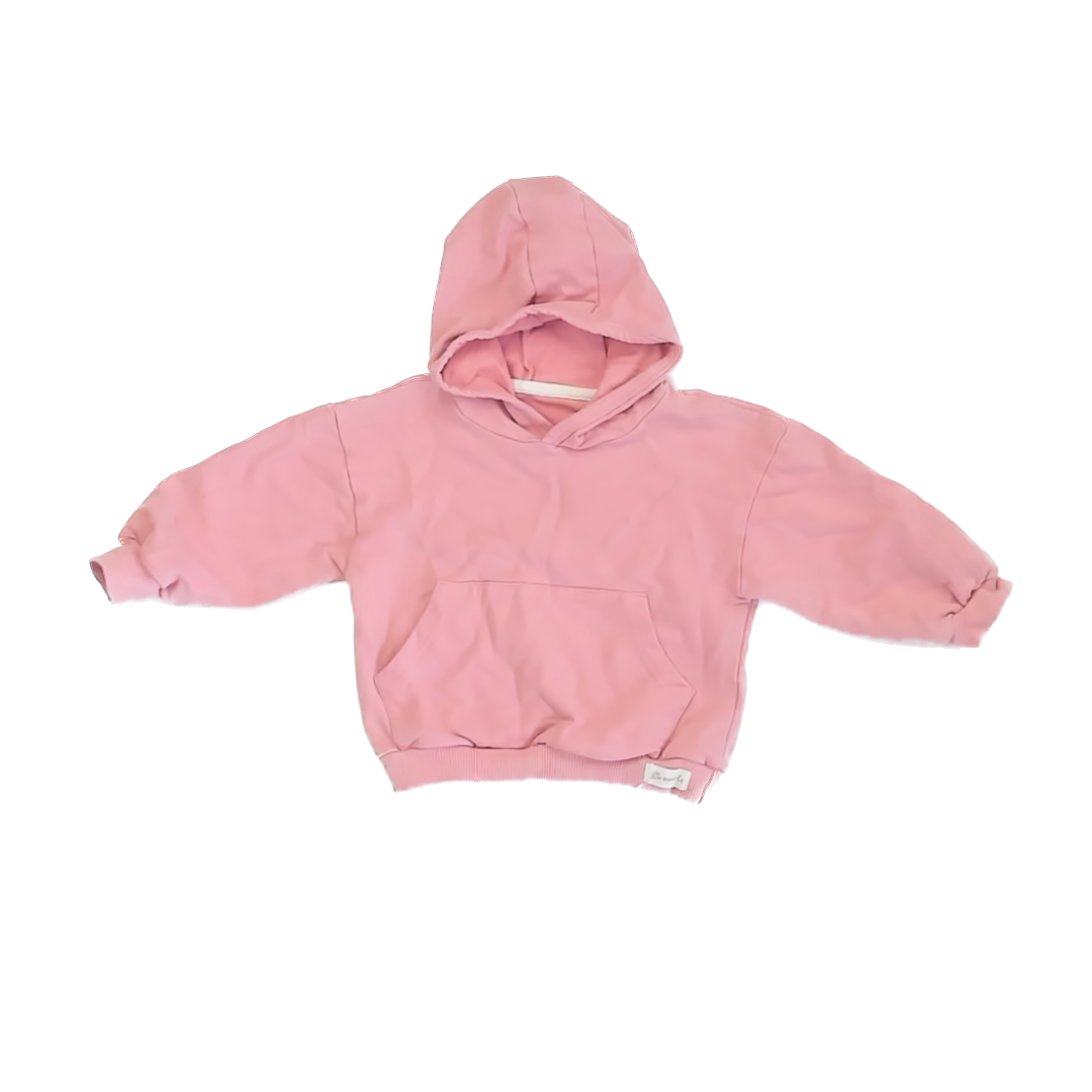 Little Organic co Girls Pink Hoodie Size: 18-24 Months Pink