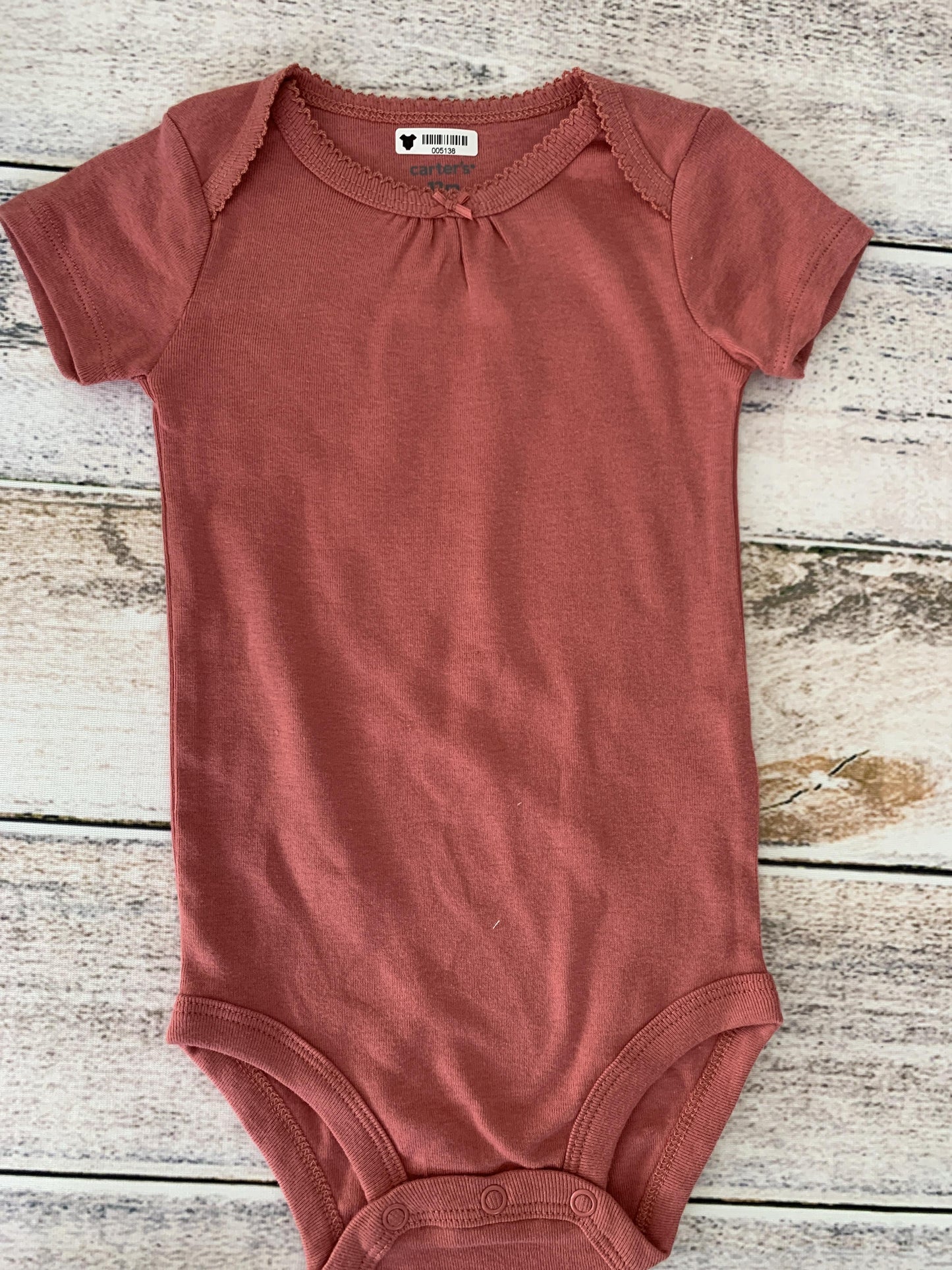 Carters Girls pink Onesie Size: 12M pink