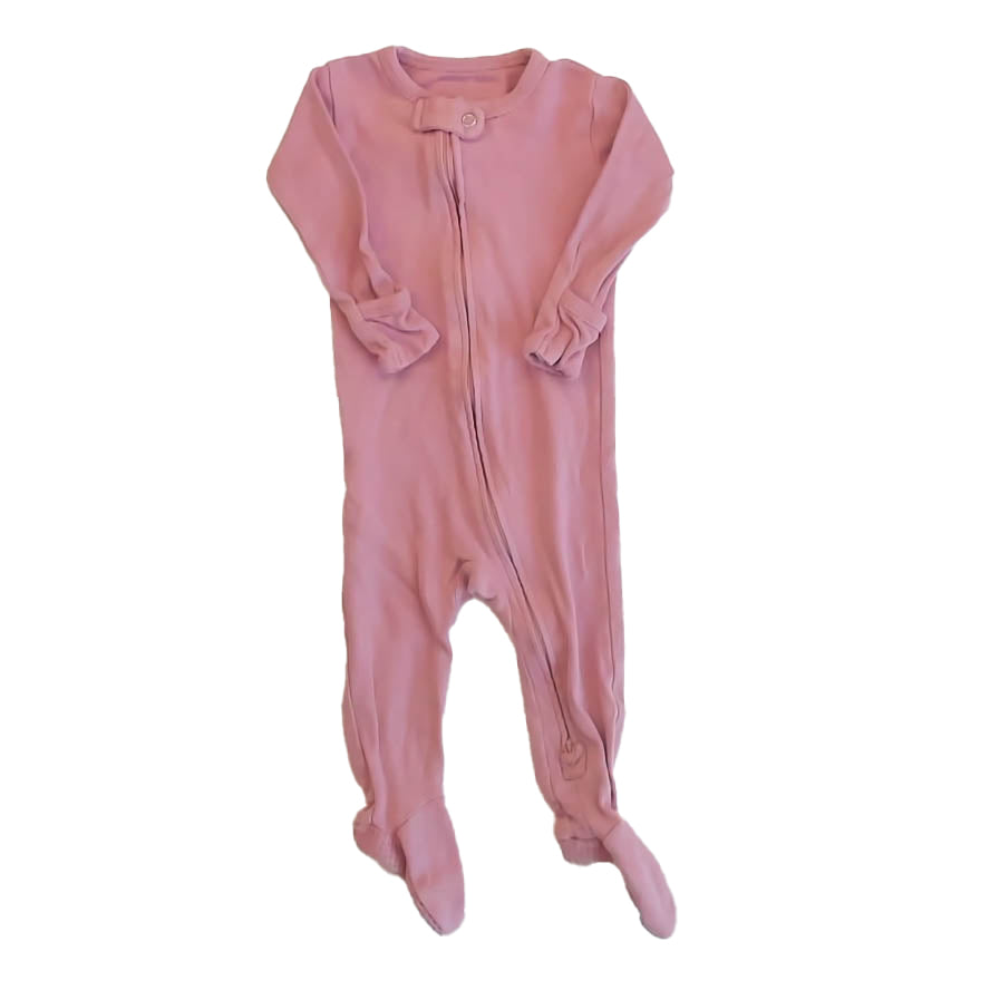L'oved Baby Girls Pink 1-piece footed Pajamas Size: 3-6 Months Pink