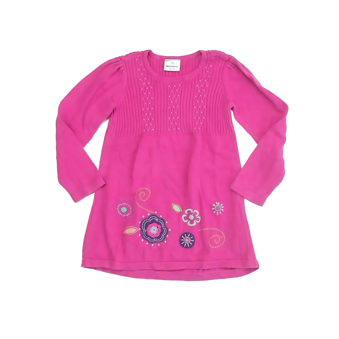 Hanna Andersson Girls Pink Sweater Dress Size: 6-7 Years Pink