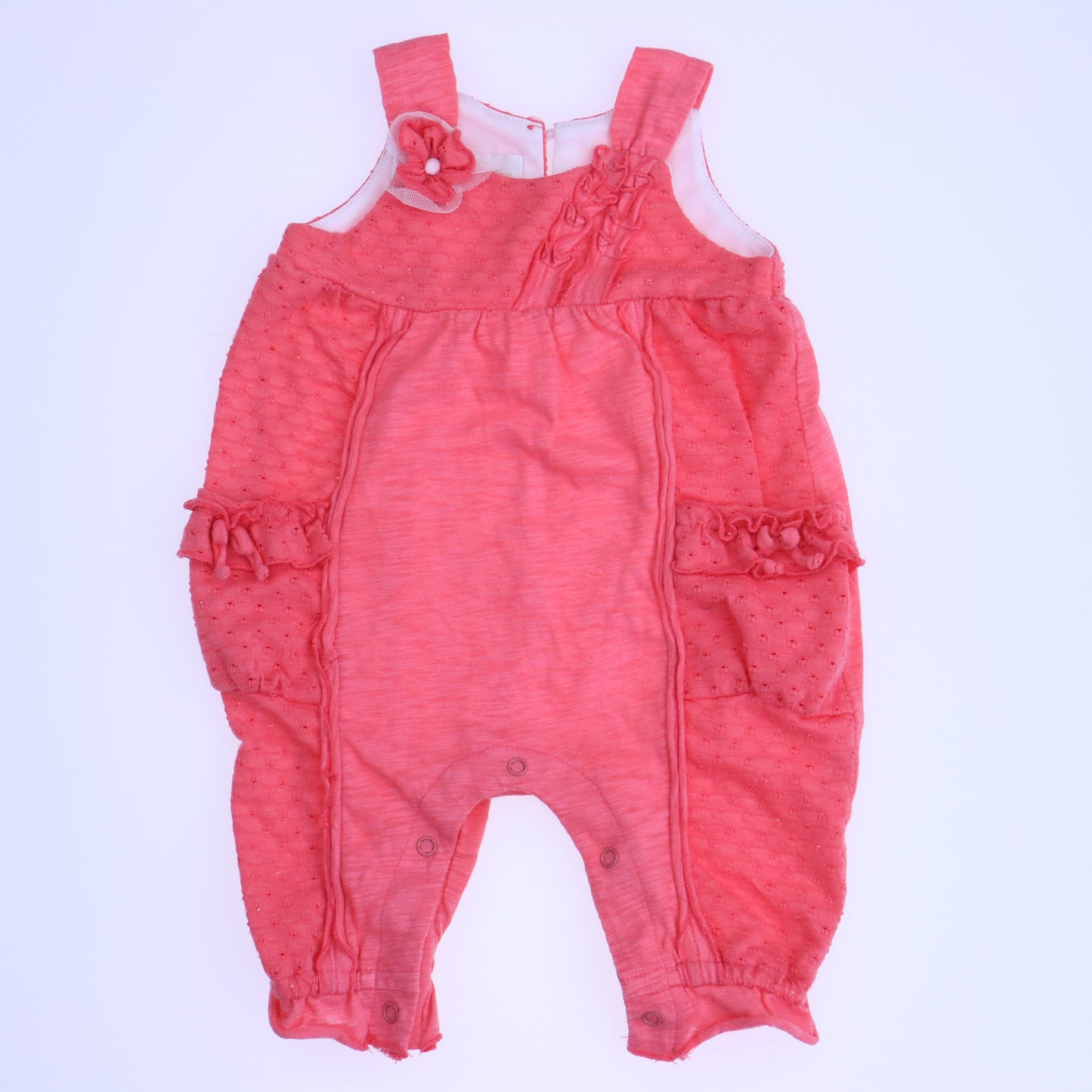 Isobella & Chloe Girls Pink Romper Size: 6 Months Pink
