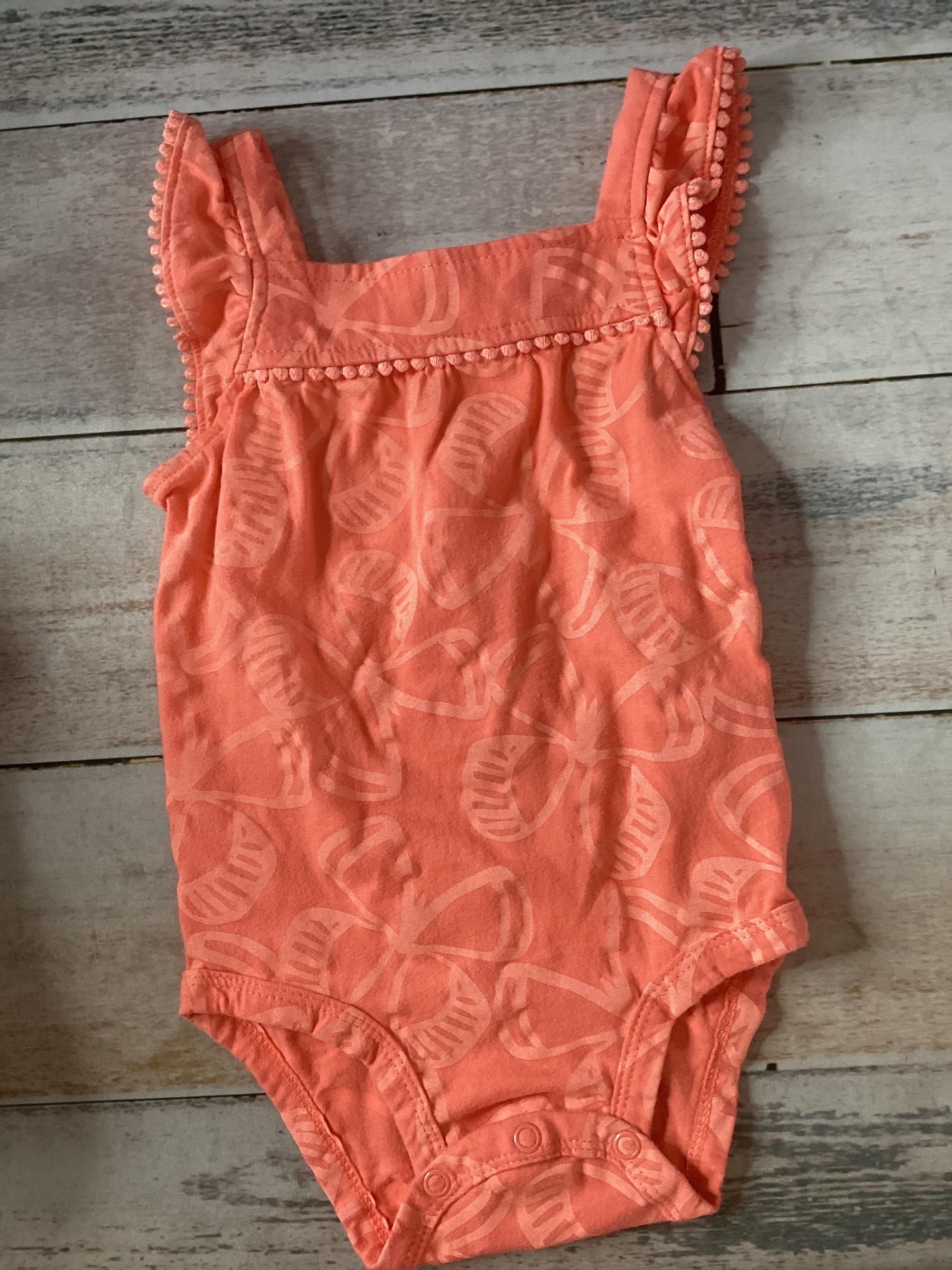 Carters Girls pink Onesie Size: 12M pink