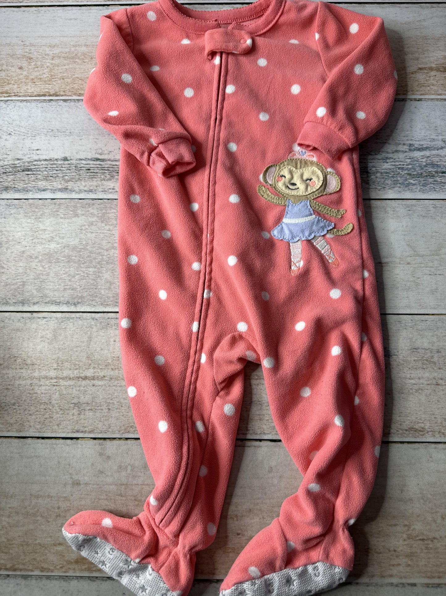 Carters Girls pink Pajamas Size: 12 months pink
