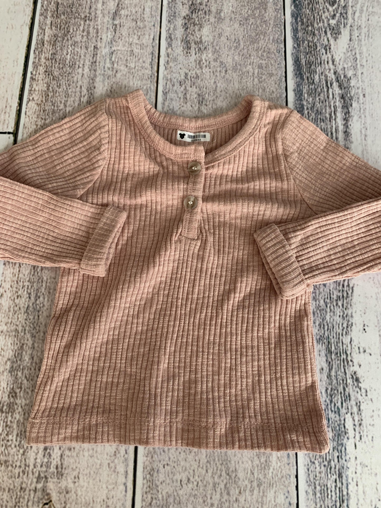 Hi Bye Girls pink Long Sleeve Shirt Size: 6-12 months pink