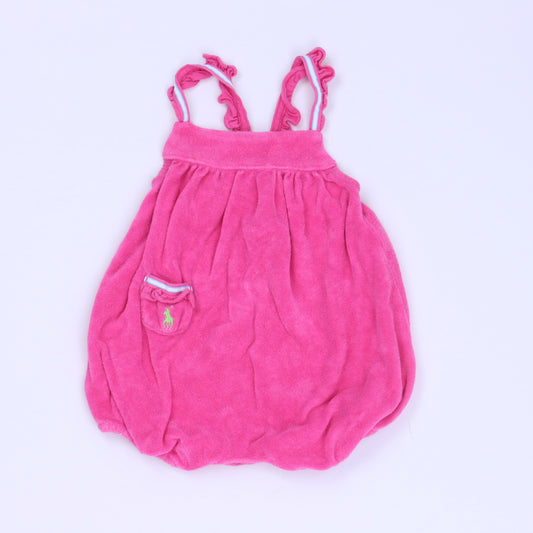 Ralph Lauren Girls Pink Romper Size: 3 Months Pink
