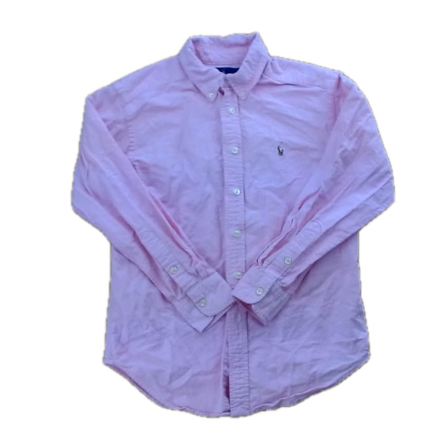 Ralph Lauren Boys Pink Button Down Long Sleeve Size: 10 Years Pink