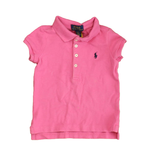 Ralph Lauren Girls Pink Polo Shirt Size: 2T Pink