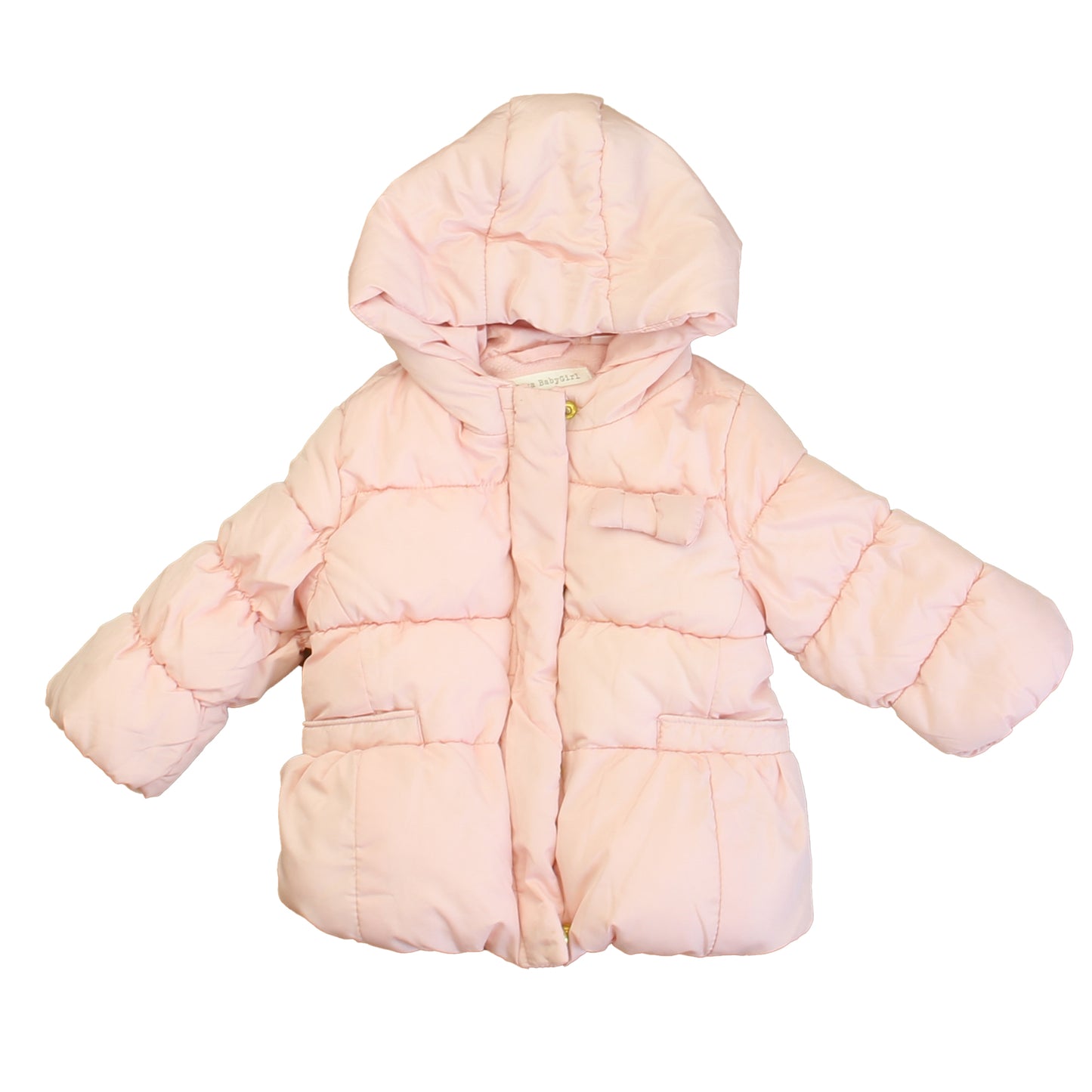Zara Girls Pink Winter Coat Size: 6-9 Months Pink