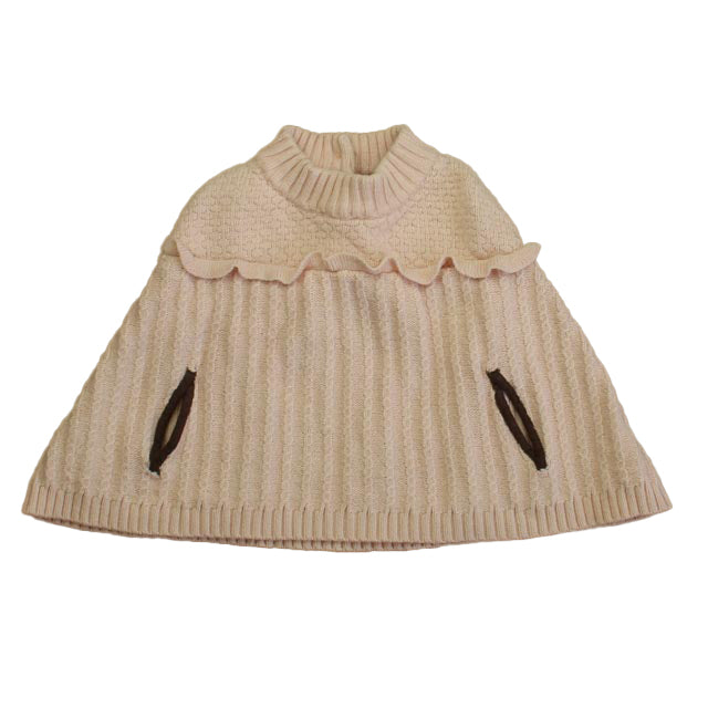 Janie and Jack Girls Pink Poncho Size: 2T Pink