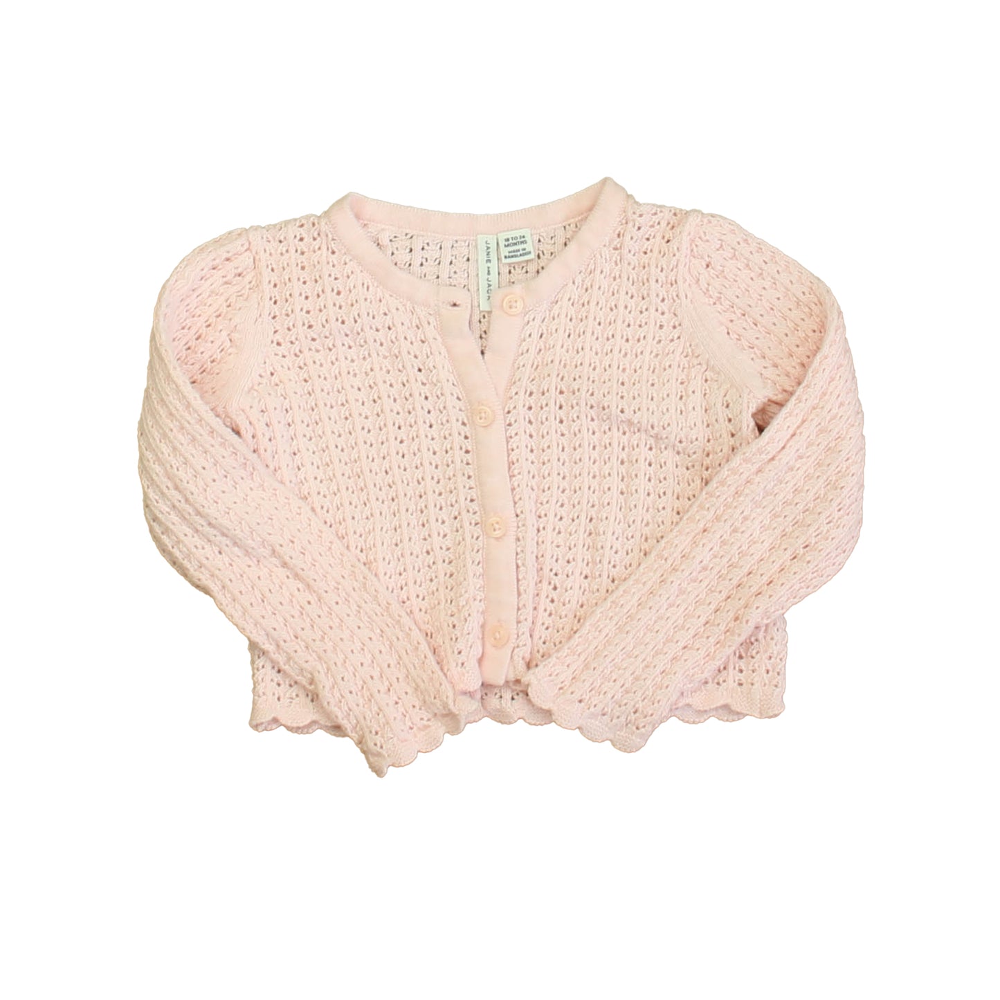 Janie and Jack Girls Pink Cardigan Size: 18-24 Months