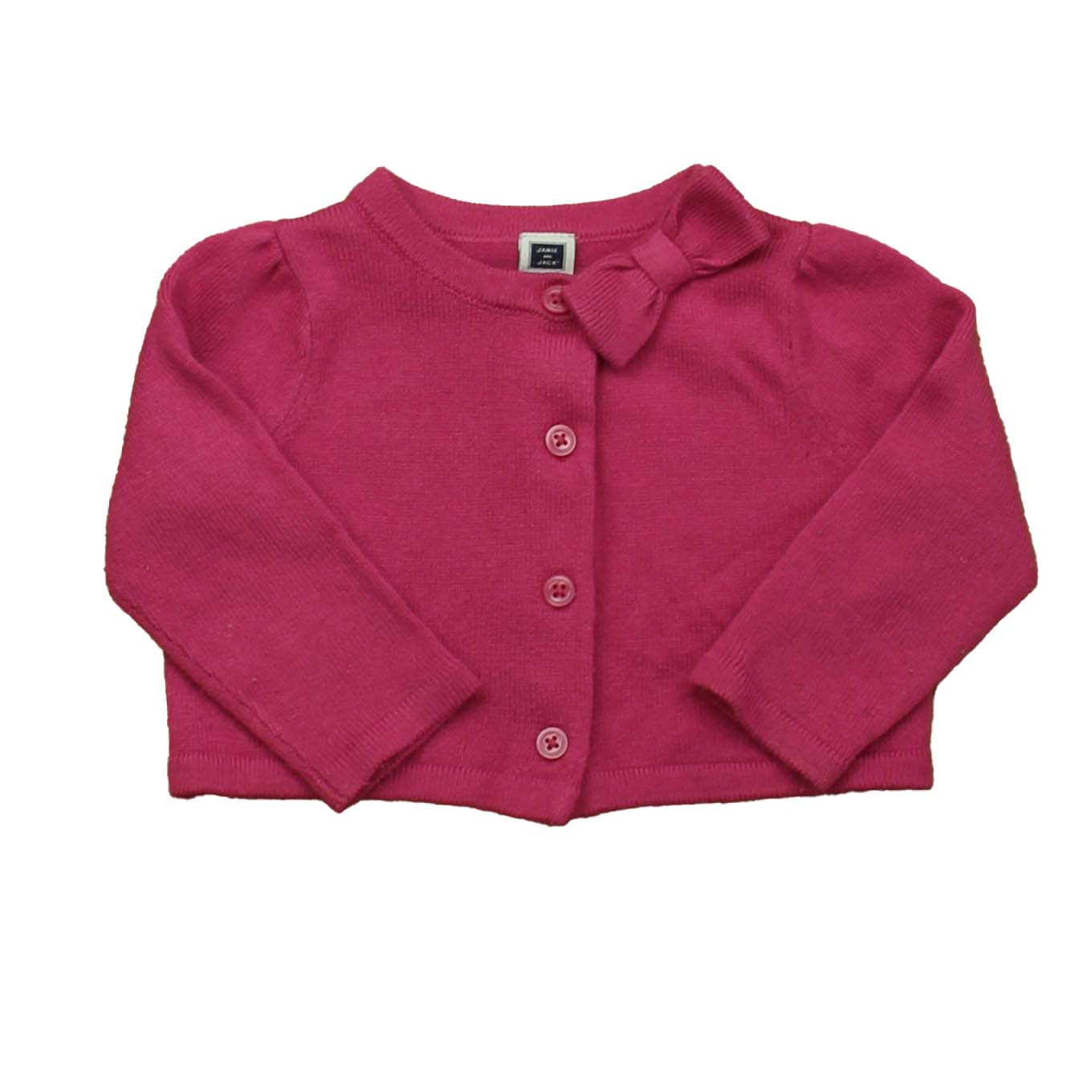 Janie and Jack Girls Pink Cardigan Size: 6-12 Months Pink