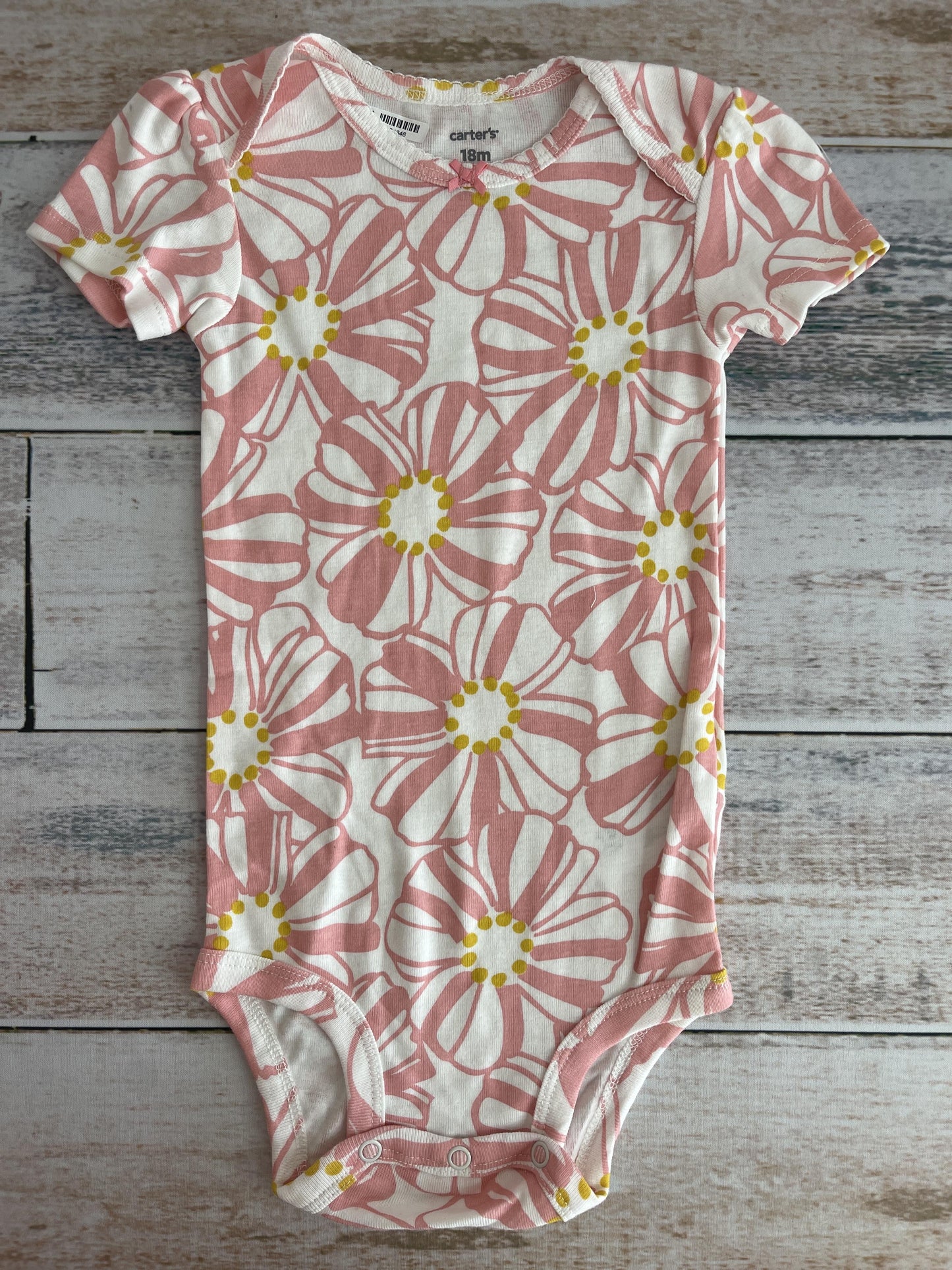 Carters Girls pink Onesie Size: 18 months pink