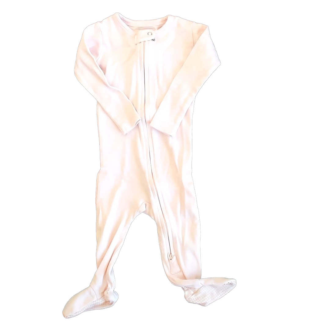 L'oved Baby Girls Pink 1-piece footed Pajamas Size: 6-9 Months Pink