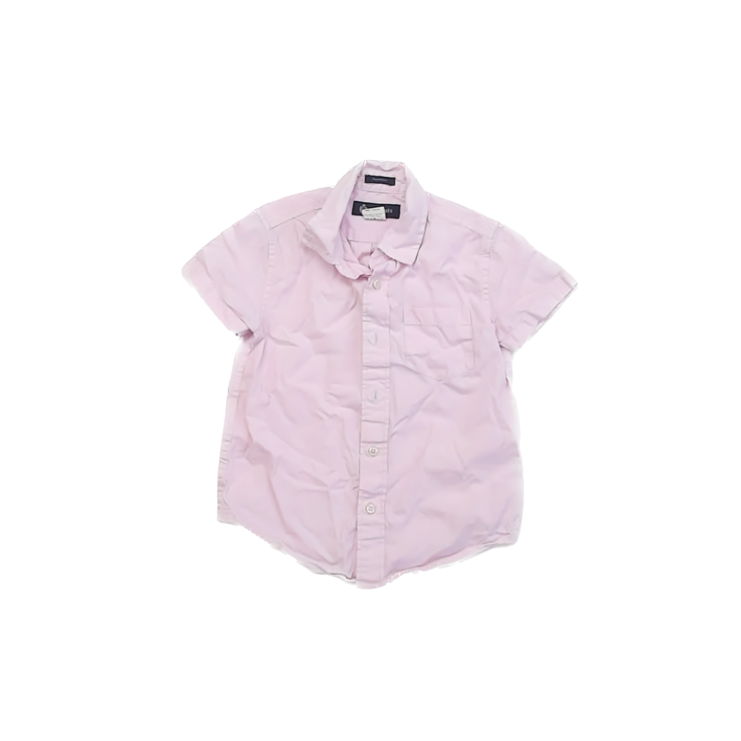 Crewcuts Girls Pink Button Down Short Sleeve Size: 4-5T Pink