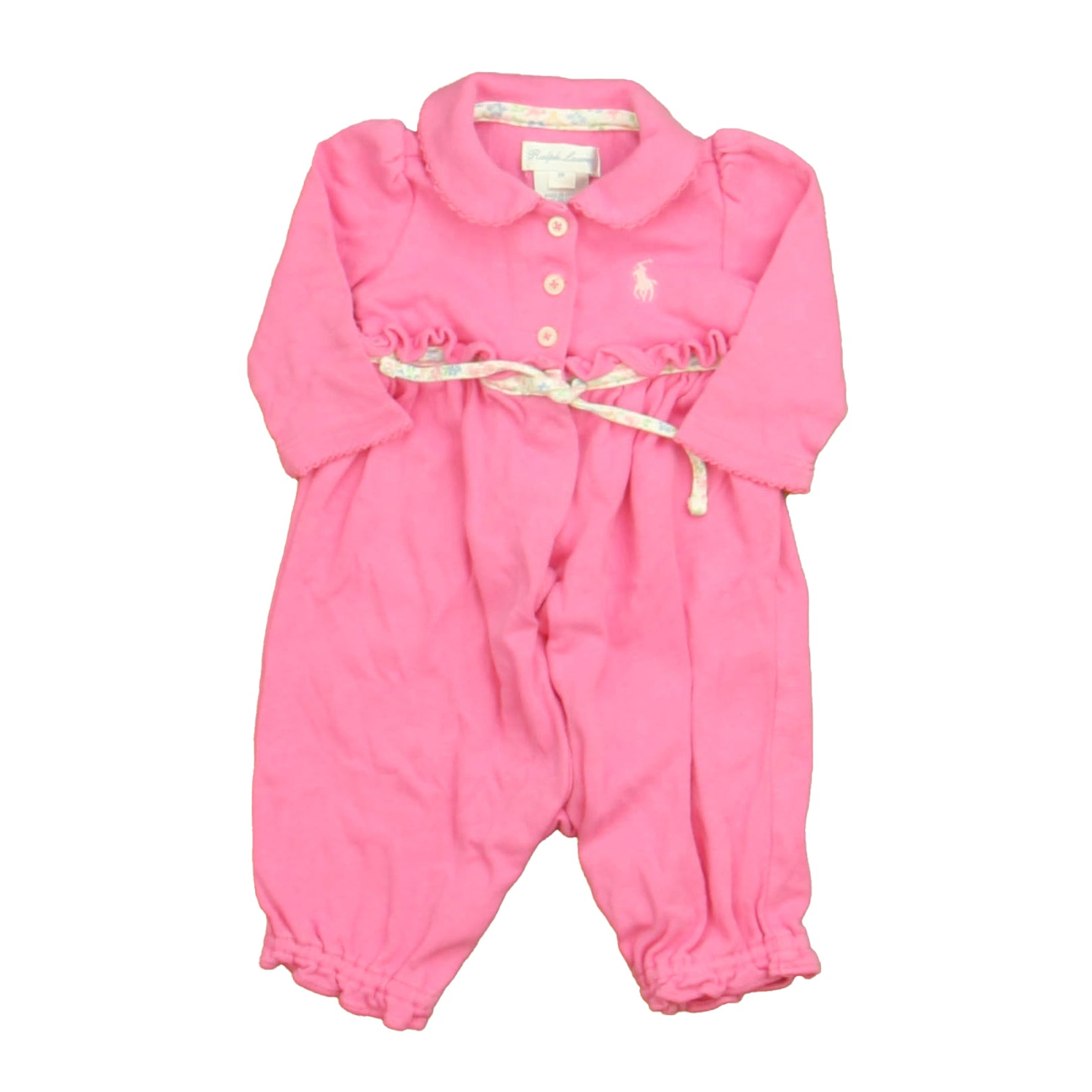 Ralph Lauren Girls Pink Long Sleeve Outfit Size: 3 Months Pink