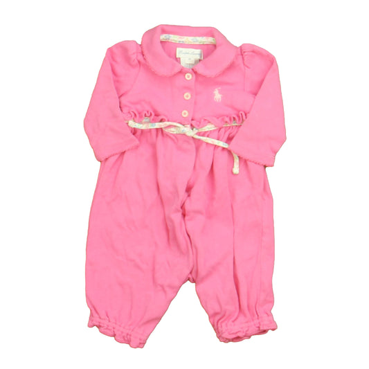Ralph Lauren Girls Pink Long Sleeve Outfit Size: 3 Months Pink