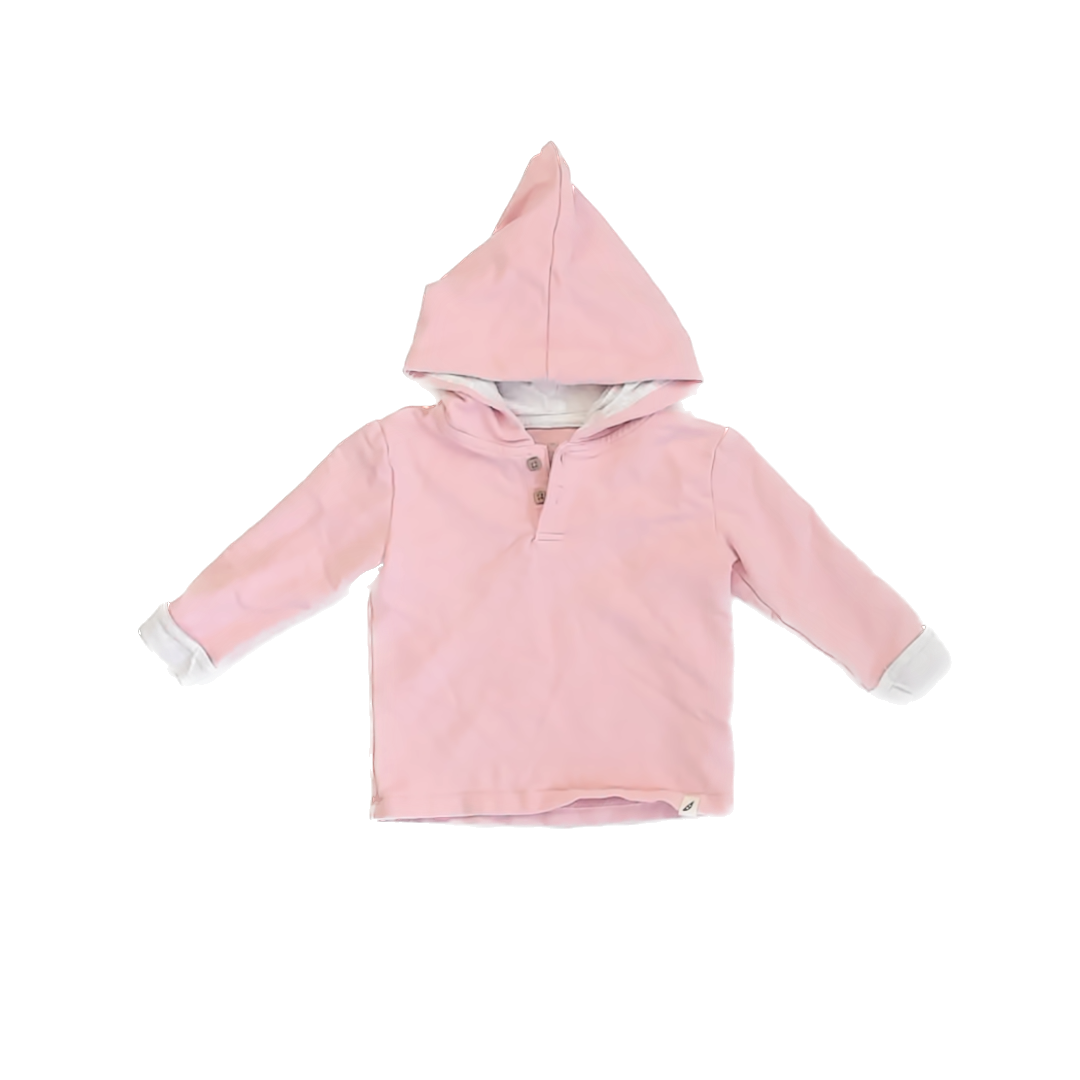 Easy Peasy Girls Pink Hoodie Size: 12 Months Pink