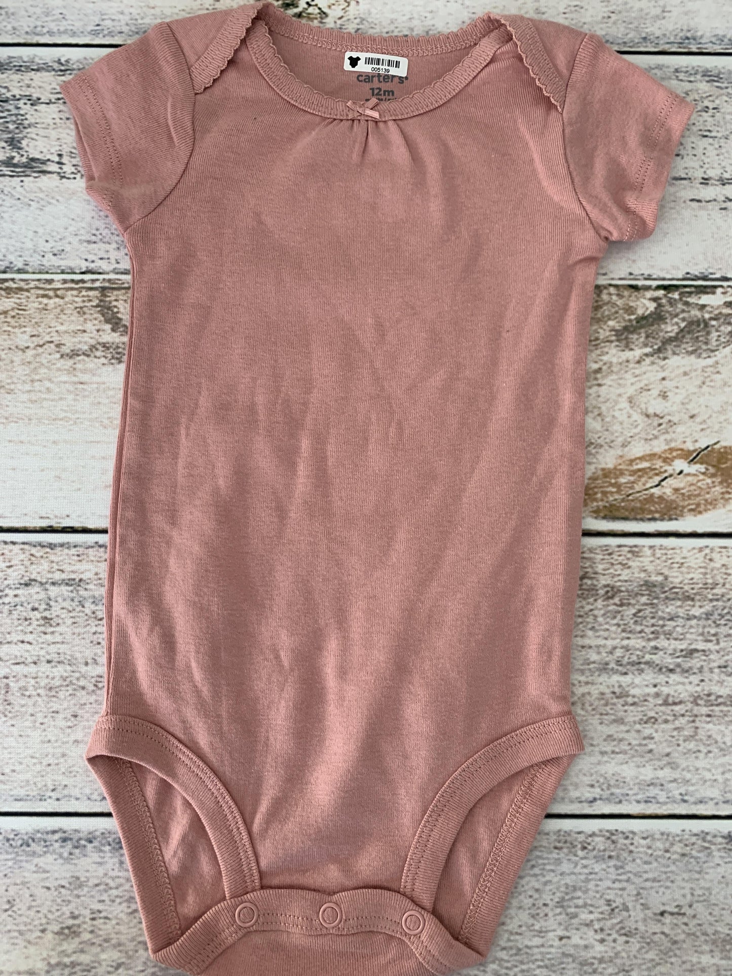 Carters Girls pink Onesie Size: 12M pink