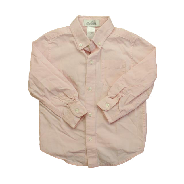 Janie and Jack Boys Pink Button Down Long Sleeve Size: 2T Pink
