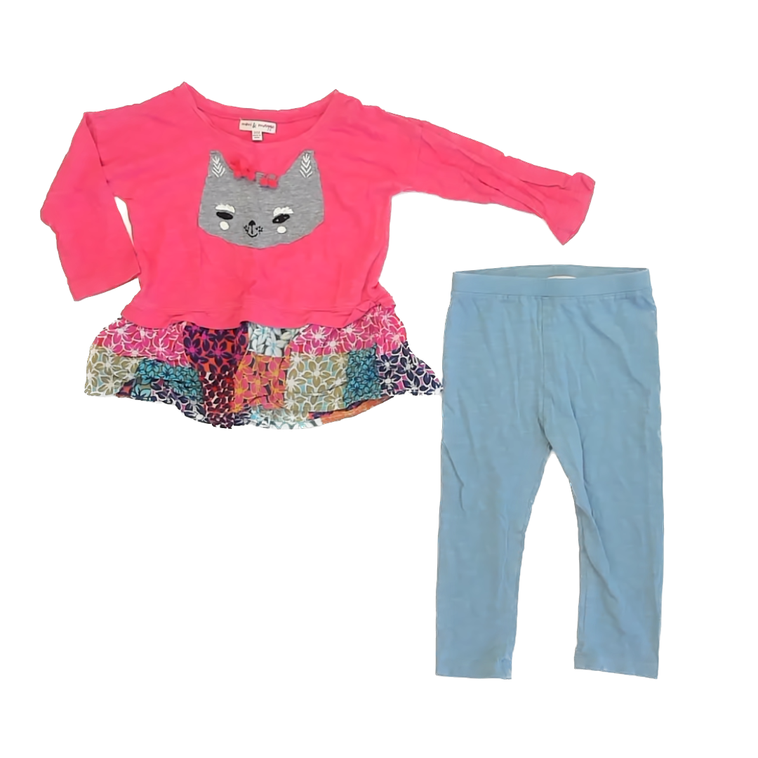Mimi & Maggie Girls Pink Apparel Sets Size: 24 Months Pink